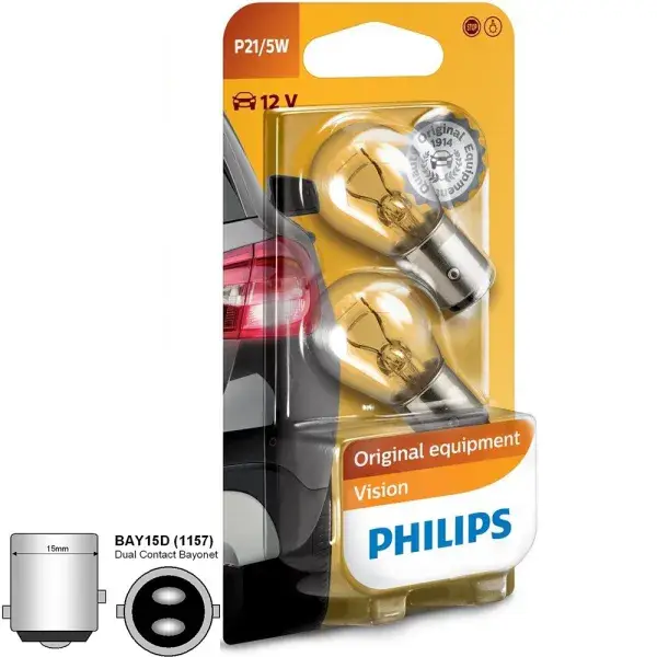 Jetzt Bestellen Philips Vision Lampensatz P21/5W BAY15D - 12499B2