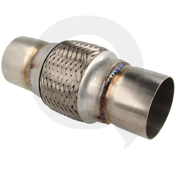 Schneller Versand QSP Auspuff-Flexrohr mit Verlängerungen - Ø63.5mm/2.5‘‘ x L203mm/8‘‘ - QEX-2.5-Flexpipe