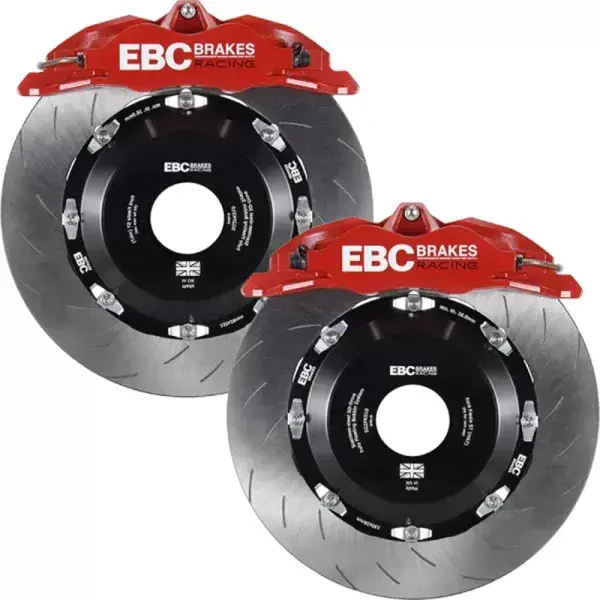 Knallerangebot EBC Apollo Big Brake Kit vorne - Rote 4-Kolben-Bremssättel und geschlitzte Scheiben - EBC-BBK040RED-2