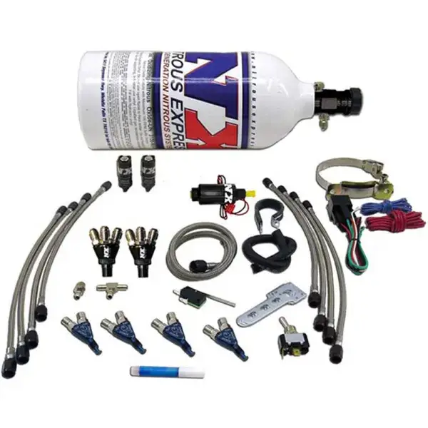 Kracherpreis Nitrous Express Vierzylinder Piranha System (2,5-Lb-Flasche) - 60005P