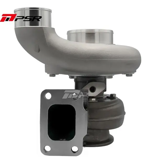Meistverkauft Pulsar Turbo Systems Billet 369D 950HP Dual Cer. Ball Bear. Turbo with 90° Elbow Outlet Compr - 76x67,5 -T4 Open 0.88 - 102130044