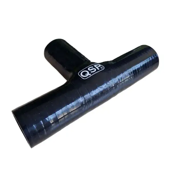 Letzte Chance QSP Silikon T-Stück 3x 35mm - Länge 200 mm - Schwarz - QHTST-35BLK