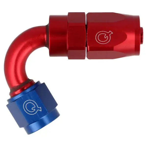 Markenware QSP Schlauchadapter leicht 120° AN10 - Blau, Rot - QG136-1210