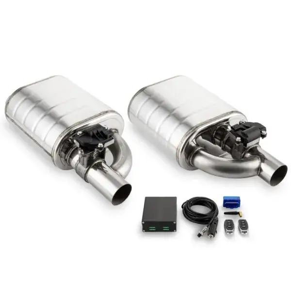 StraightFlow Auspuff schalldämpfer+ventil mit fernbedienung ø63mm links+rechts - SFM006L-R Saisonangebot