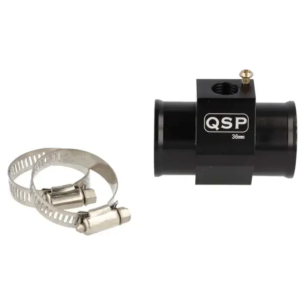 Nur Heute QSP 26mm Schlauchadapter für M14x1.5 Sensor - Schwarz - QZ-T14T-26