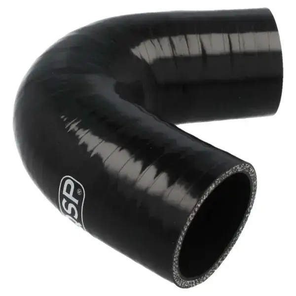 Ausverkauf QSP Silikonschlauch - 135° Bogen - 11 mm - Schwarz - QHE135-11BLK