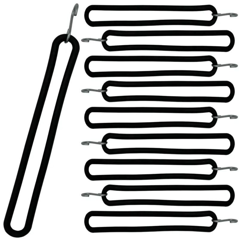 10x Spanngummi Spannring 400mm lang mit S-Haken 8mm Ø Preis Gesenkt