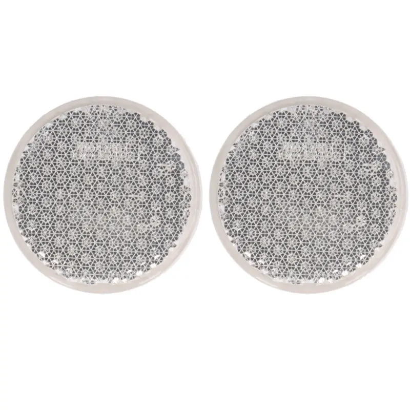 Letzte Chance 2x Rückstrahler Rund weiß 60mm mit Schraube