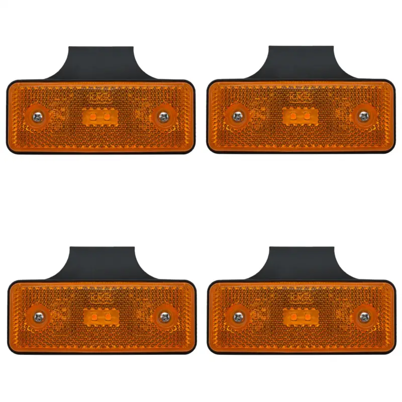 Preis Gesenkt 4x Seitenmarkierungsleuchte LED orange mit Halter 12-24V