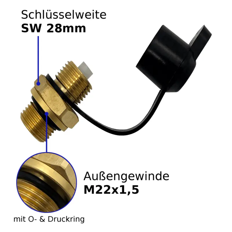 Verschraubung Prüfanschluss AG M22x1,5 Preisreduziert