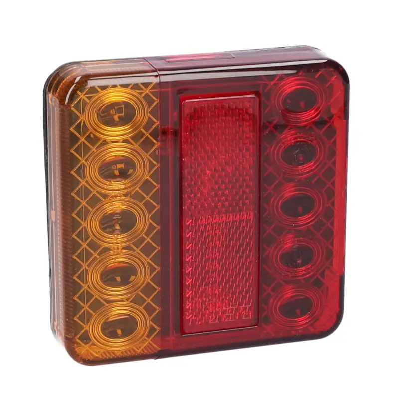 Heckleuchte 12V 14 LED‘s 25cm Kabel 100x100mm Highlight