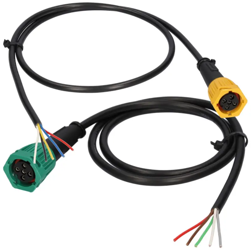 2x Anschlussstecker gelb und grün Set 5pol 1m Kabel Rabatt