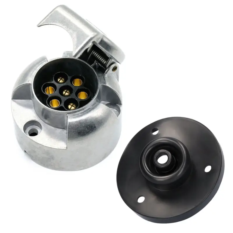 Set 7-Pol Steckdose 12V PKW Aluminium mit Dichtung Knallerangebot