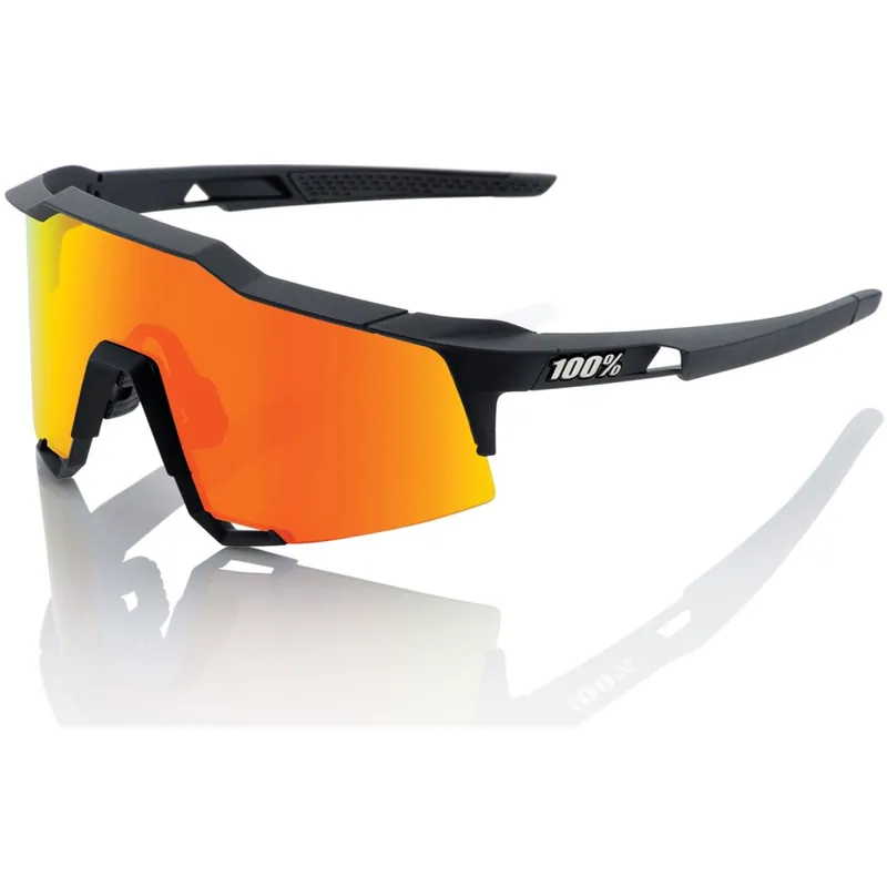 Nur Heute 100% Speedcraft Brille - Soft Tact Black - HiPER Red Multilayer Mirror Clear