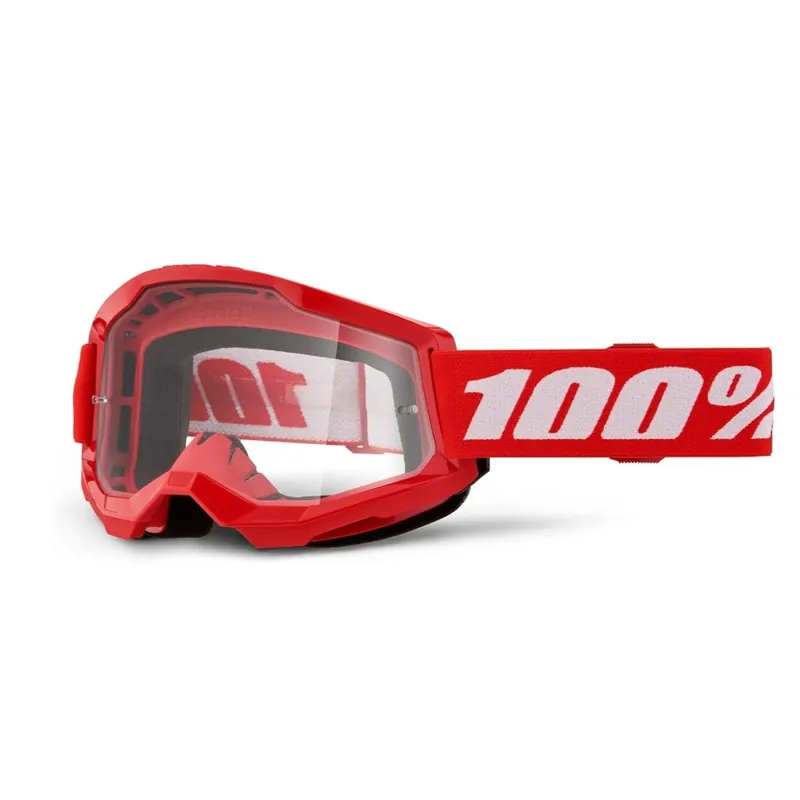 100% Strata 2 Goggle - Red - Clear Wochenendangebot
