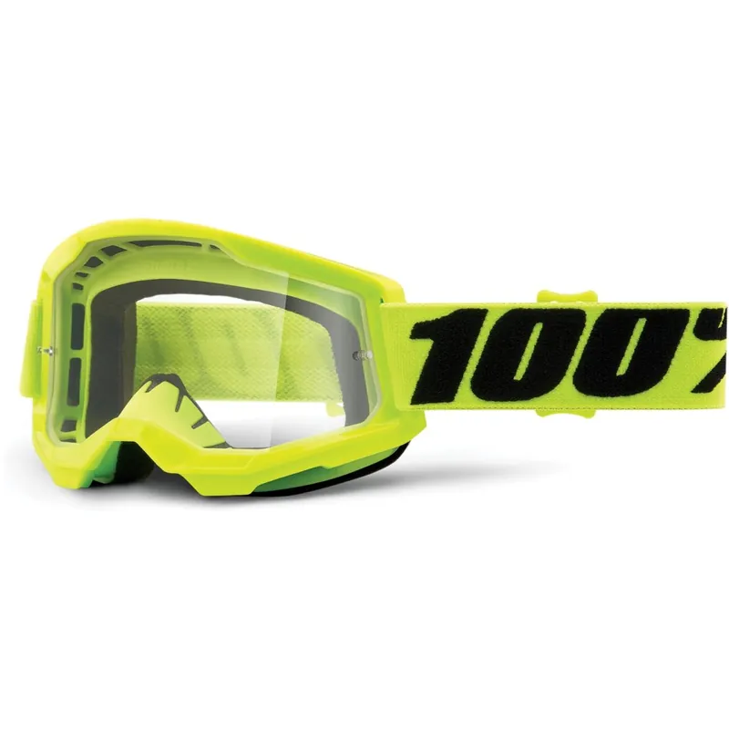 Bestpreis 100% Strata 2 Goggle - Fluo Yellow - Clear