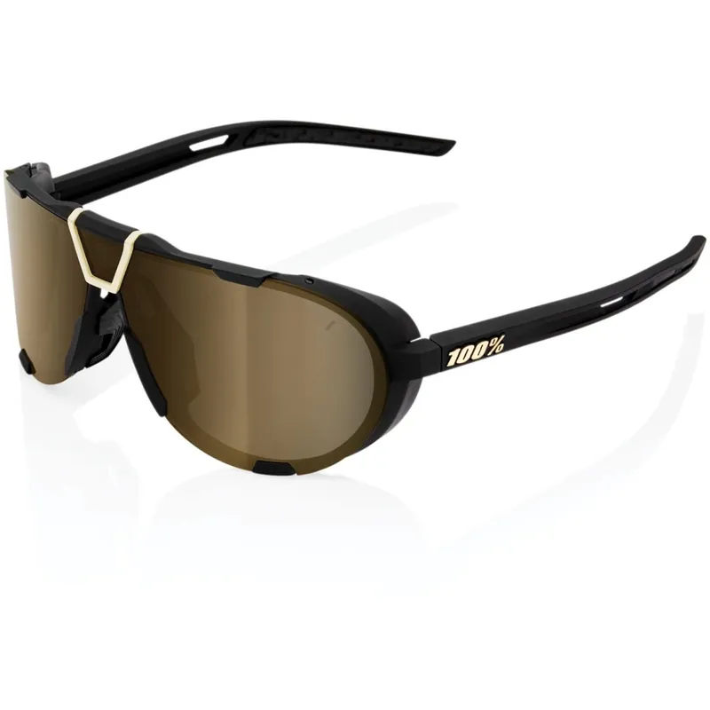 100% Westcraft Brille - Soft Tact Black - Soft Gold Mirror Clear Top-Seller