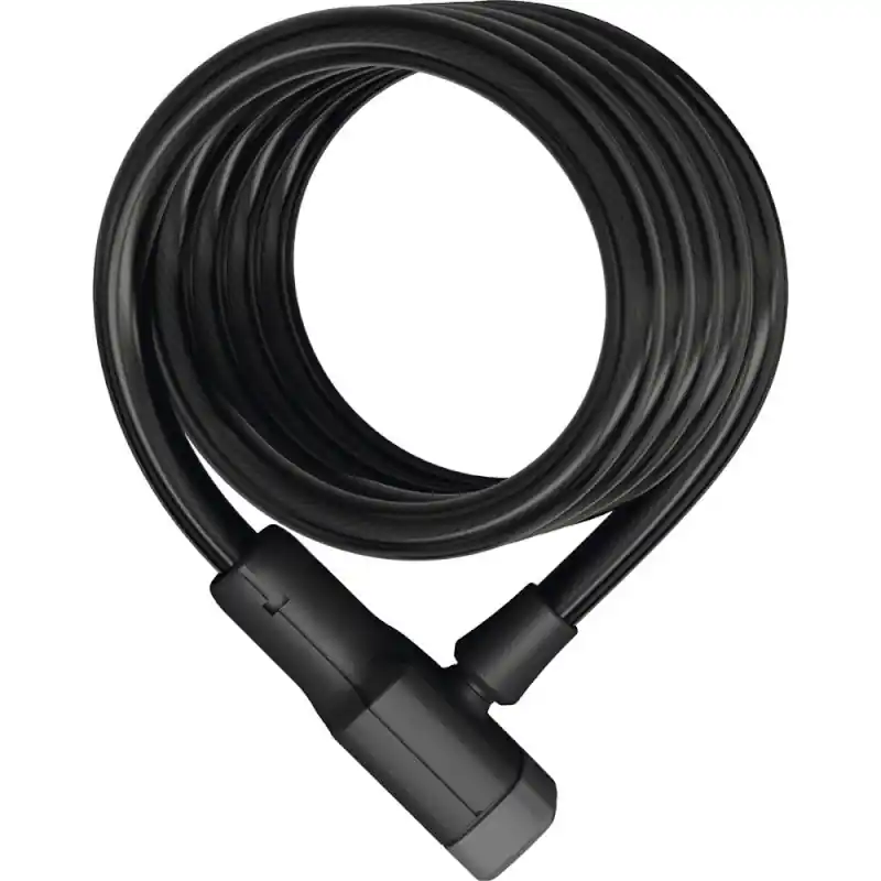 ABUS Booster 6512K 180 cm Spiralkabelschloss + Halter SCMU - schwarz Neu Im Sortiment