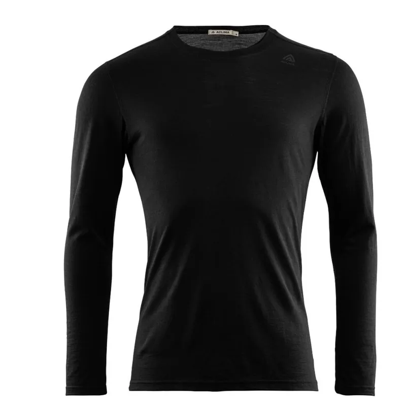 Sale Aclima Lightwool 140 Langarm-Unterhemd Herren - jet black
