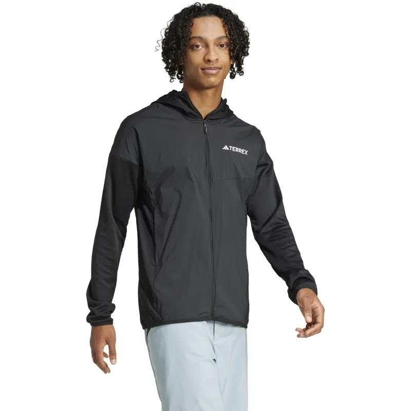 adidas TERREX Xperior Wind Light Fleece Kapuzenjacke Herren - schwarz JF1227 Echt