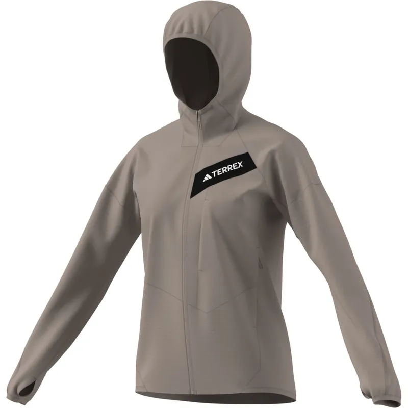 Sonderangebot adidas TERREX Techrock CLIMAWARM+ Wind Fleecejacke Damen - wonder taupe KB4565