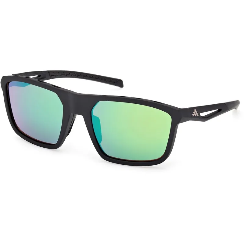 Nur Für Kurze Zeit adidas SP0111 Brille - Matte Black / Contrast Mirror Green