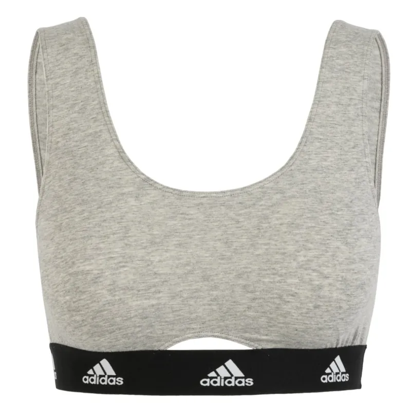 adidas Sports Underwear Scoop Bralette Top Damen - 202-heather grey Letzte Chance