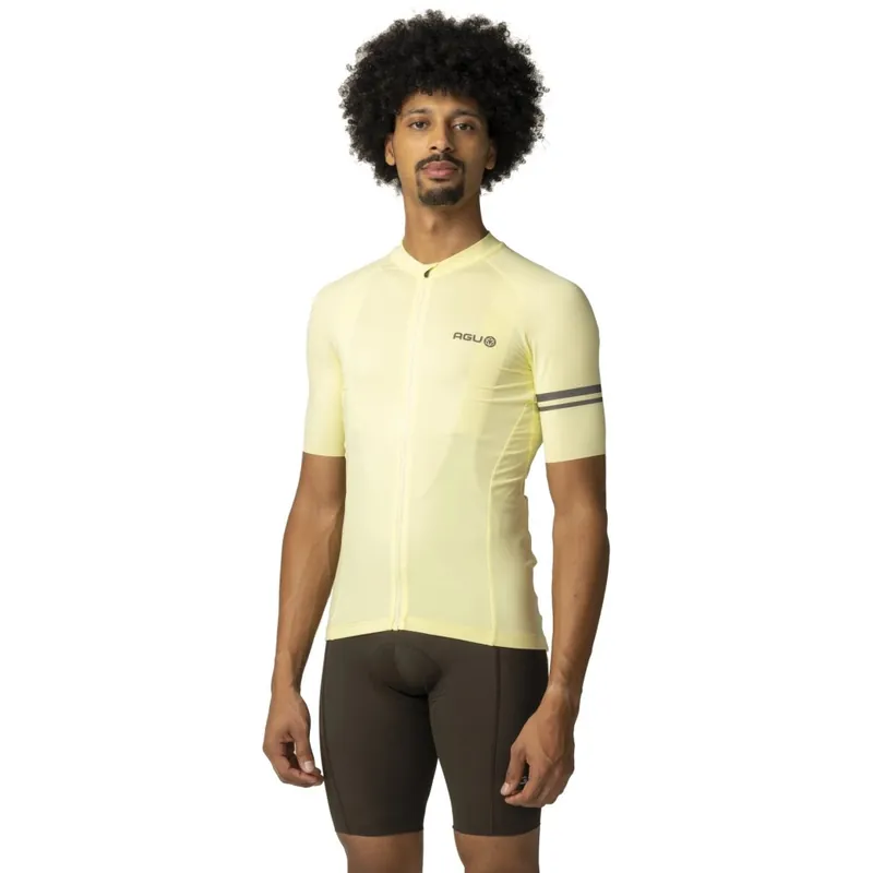 Abverkauf AGU Performance Solid Kurzarm-Trikot Herren - celestial yellow