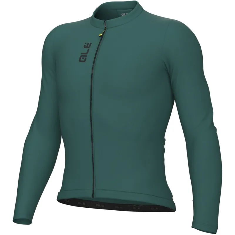 Heißes Angebot Alé PRAGMA Color Block Langarm-Trikot Herren - moss green