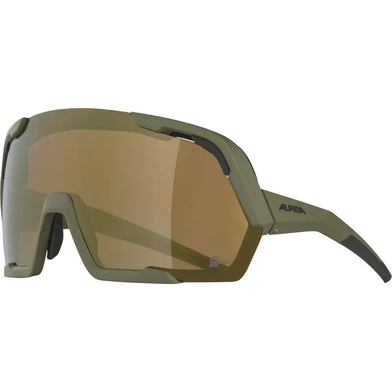 Geprüft Alpina Rocket Bold Q-Lite Brille - olive matt/mirror bronce