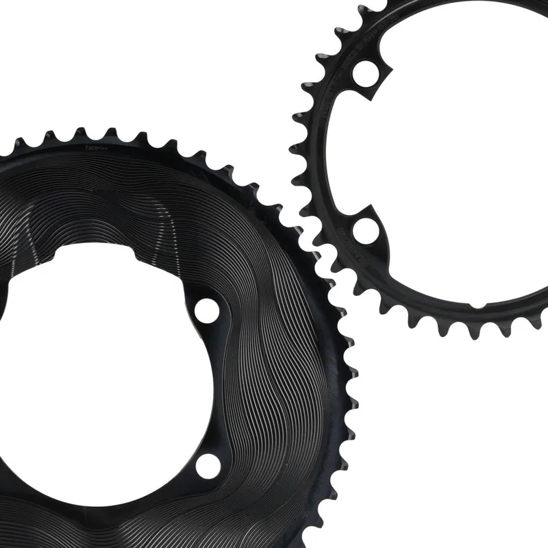 Expressversand Alugear AERO Kettenblattset - Road 4x BCD 110 (Shimano Asymmetric) 2x 12s - rund 54/40T schwarz