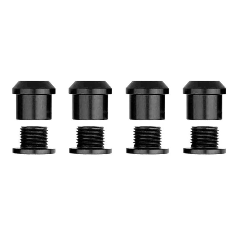 Neue Kollektion Alugear Kettenblattschraubenset - 4x BCD M8 x 6.5mm inkl. Muttern (7mm) - schwarz