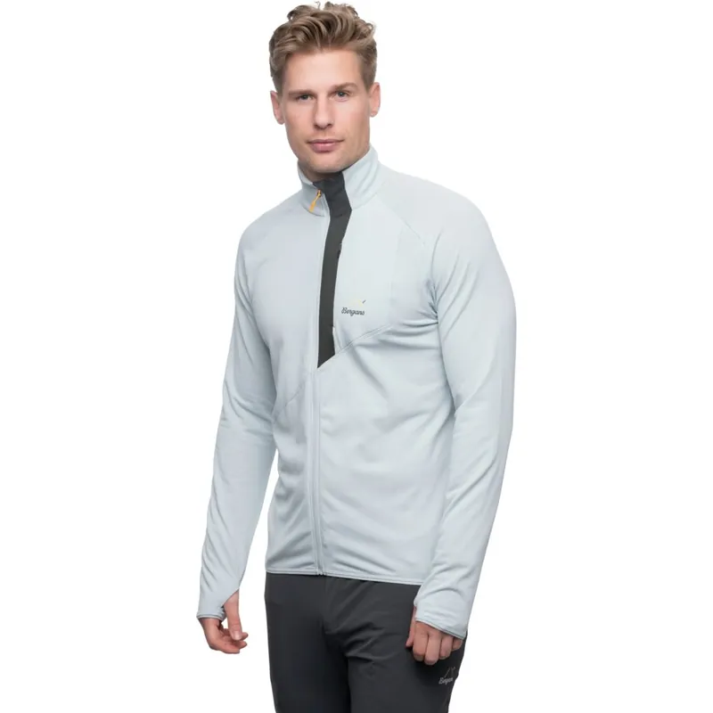 Meistverkauft Bergans Y LightLine Essence Midlayer Jacke Herren - pearl grey/dark shadow grey