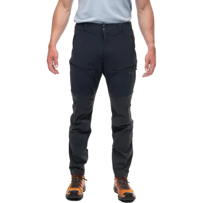 Begrenztes Angebot Bergans Rabot Softshell Hose Herren - black/dark shadow grey