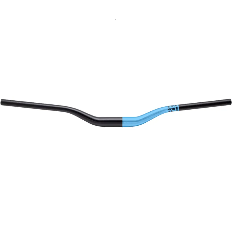 Geprüft BikeYoke Barmate Al-7050 MTB Colour LTD. Edition Lenker - 65mm Stack - Dual Black / Blue Anodized