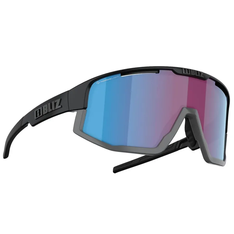 Bliz Vision Nordic Light Brille - Matt Black - Begonia Violet/Blue Multi Sichere Zahlung