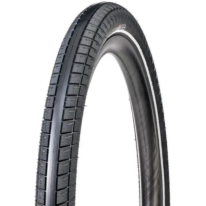 Billig Bontrager E6 Drahtreifen - Clincher Hard-Case Lite ECE-R75 - 27,5 x 2,4 Zoll - Black/Reflective