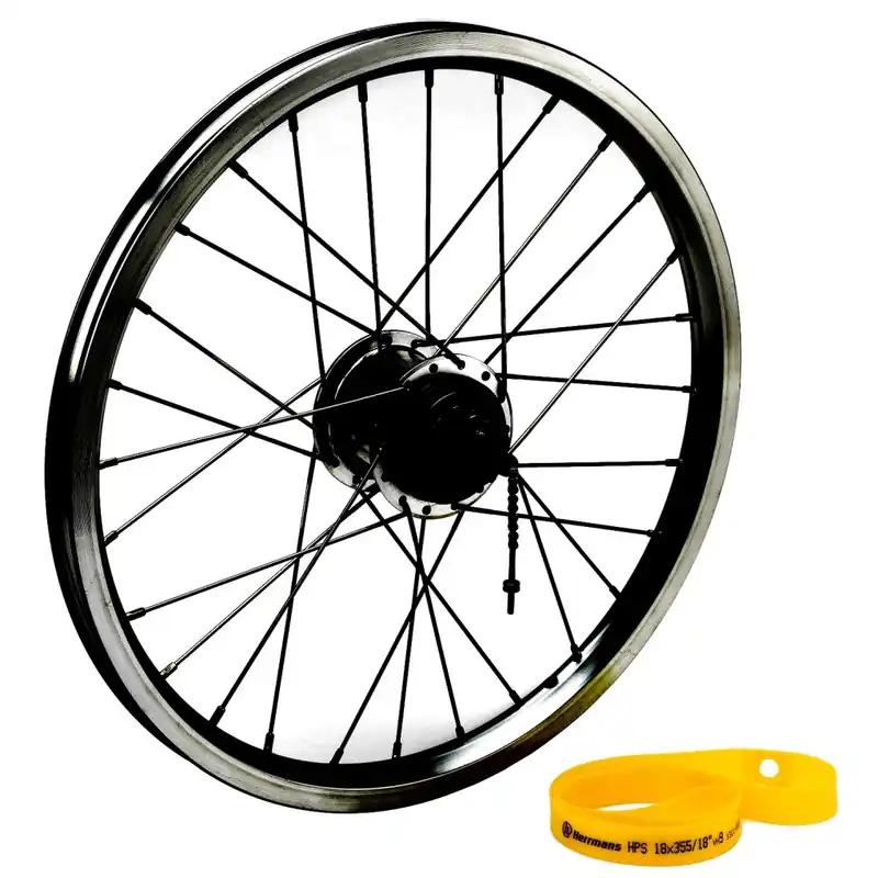 Brompton 16" Hinterrad mit 3-fach Nabenschaltung - BWR - schwarz Zertifiziert