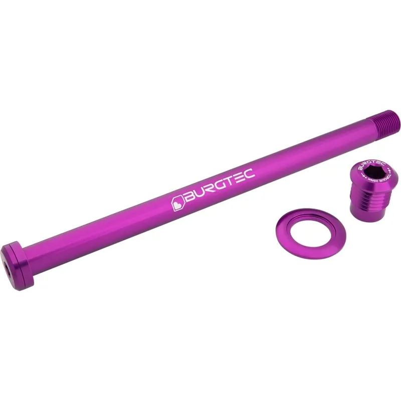 Burgtec Steckachse - Hinterrad 12x148mm Boost M12x1 184mm für Orbea - purple rain Markenprodukt