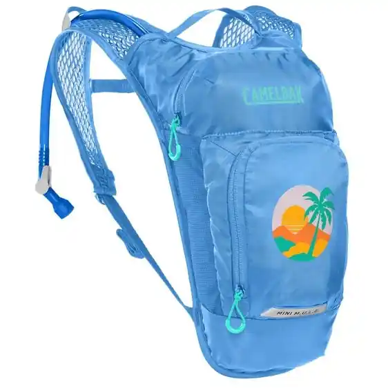 CamelBak Mini M.U.L.E. 5L Trinkrucksack Kinder + 1,5L Crux Trinkblase - blau/palm Mega-Angebot