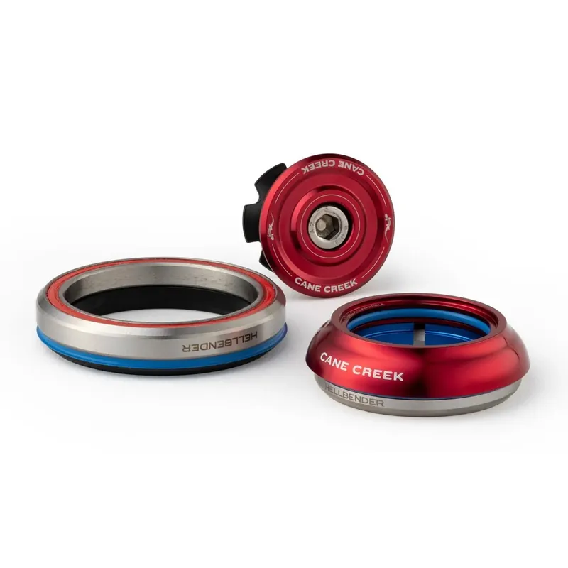 Geprüft Cane Creek Hellbender 70 Mid-Range Steuersatz - Tapered - Short - IS42/28.6 IS52/40 - rot