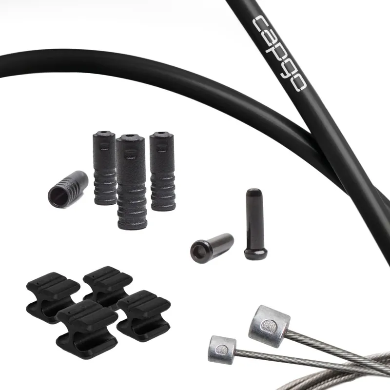 capgo Schaltzugset - Blue Line Double (2x) - MTB/Road (Shimano/SRAM) schwarz Sonderangebot