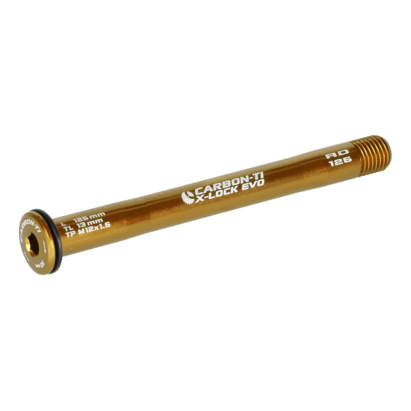 Top-Angebot Carbon-Ti X-Lock EVO Steckachse - 12x100mm - M12x1.5mm - Länge 125mm - gold