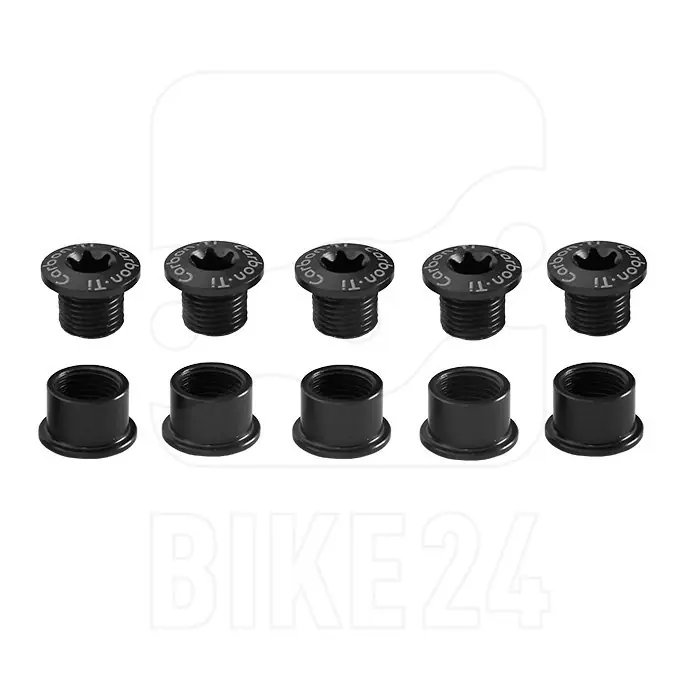 Carbon-Ti X-Fix Rennrad Kettenblattschrauben Set - schwarz Mega-Angebot