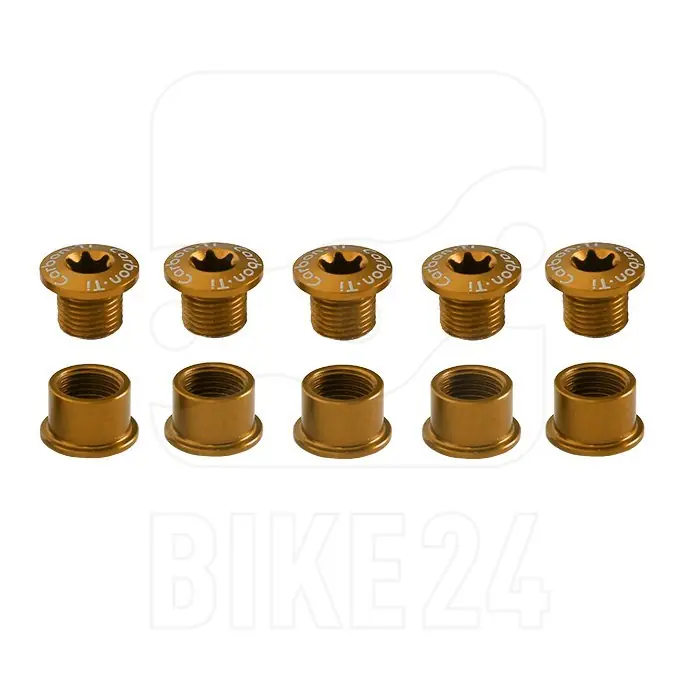 Carbon-Ti X-Fix Rennrad Kettenblattschrauben Set - gold Nur Für Kurze Zeit