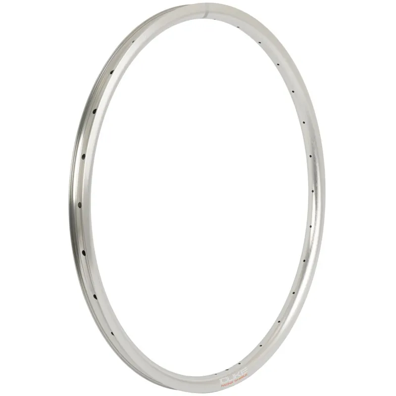 DUKE World Runner X 25 Felge - 28" Clincher Disc - 28 Loch silver satin Versand Am Gleichen Tag