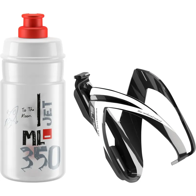 Top-Seller Elite Kit CEO Flaschenhalter + Jet Flasche 350ml - black/clear/red