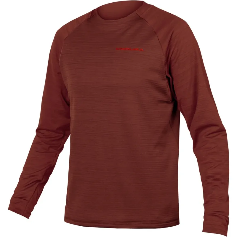 Sichere Zahlung Endura SingleTrack Fleece Trikot Herren - brick red