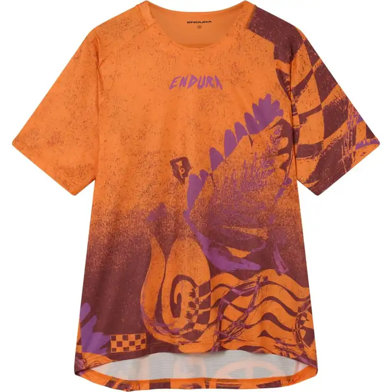 Neu Im Sortiment Endura Singletrack Print Kurzarm-Shirt Herren - end orange