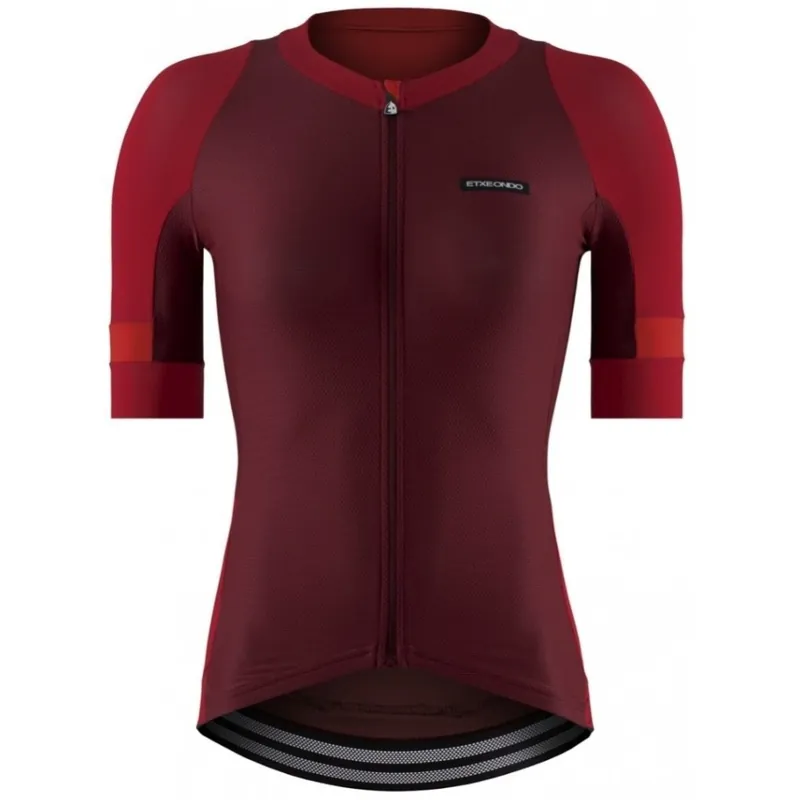 Etxeondo Mendia Kurzarmtrikot Damen - Maroon/Red Schneller Versand